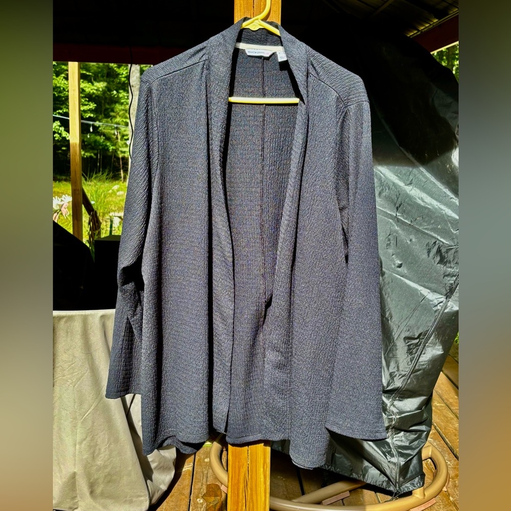 Isaac Mizrahi Black Textured Jacket 22W